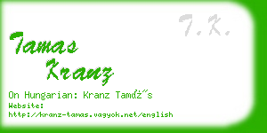 tamas kranz business card